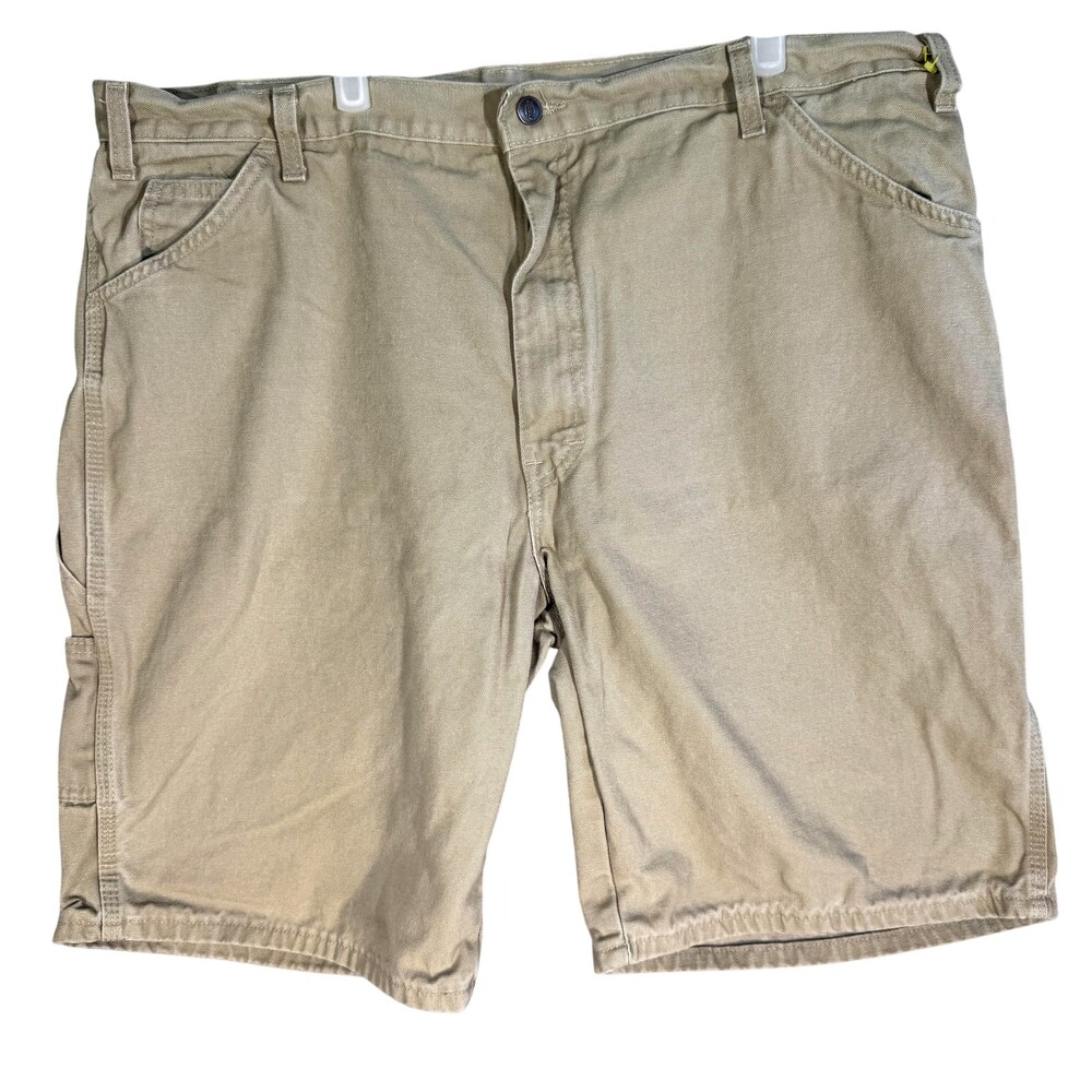 Dickies Shorts Mens 42 Khaki Carpenter Work Hammer Loop Canvas Utility Pockets